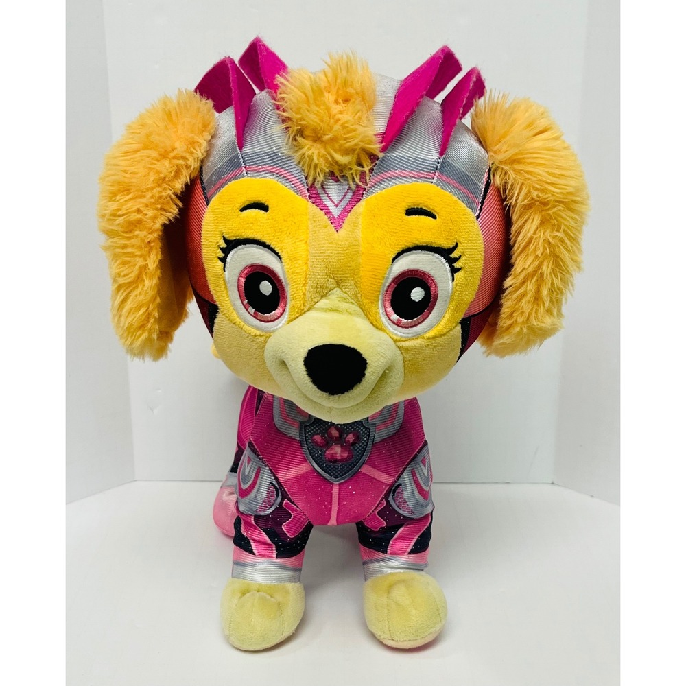 Paw Patrol Skye Mighty Movie Plush Pink Superhero Stuffed Animal 12 Inch Toy